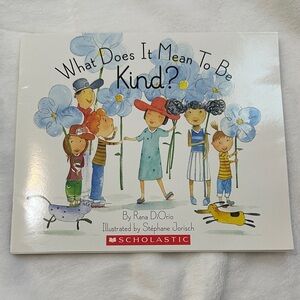Scholastic 'What Does It Mean To Be Kind?' Book with Blue and Red Accents